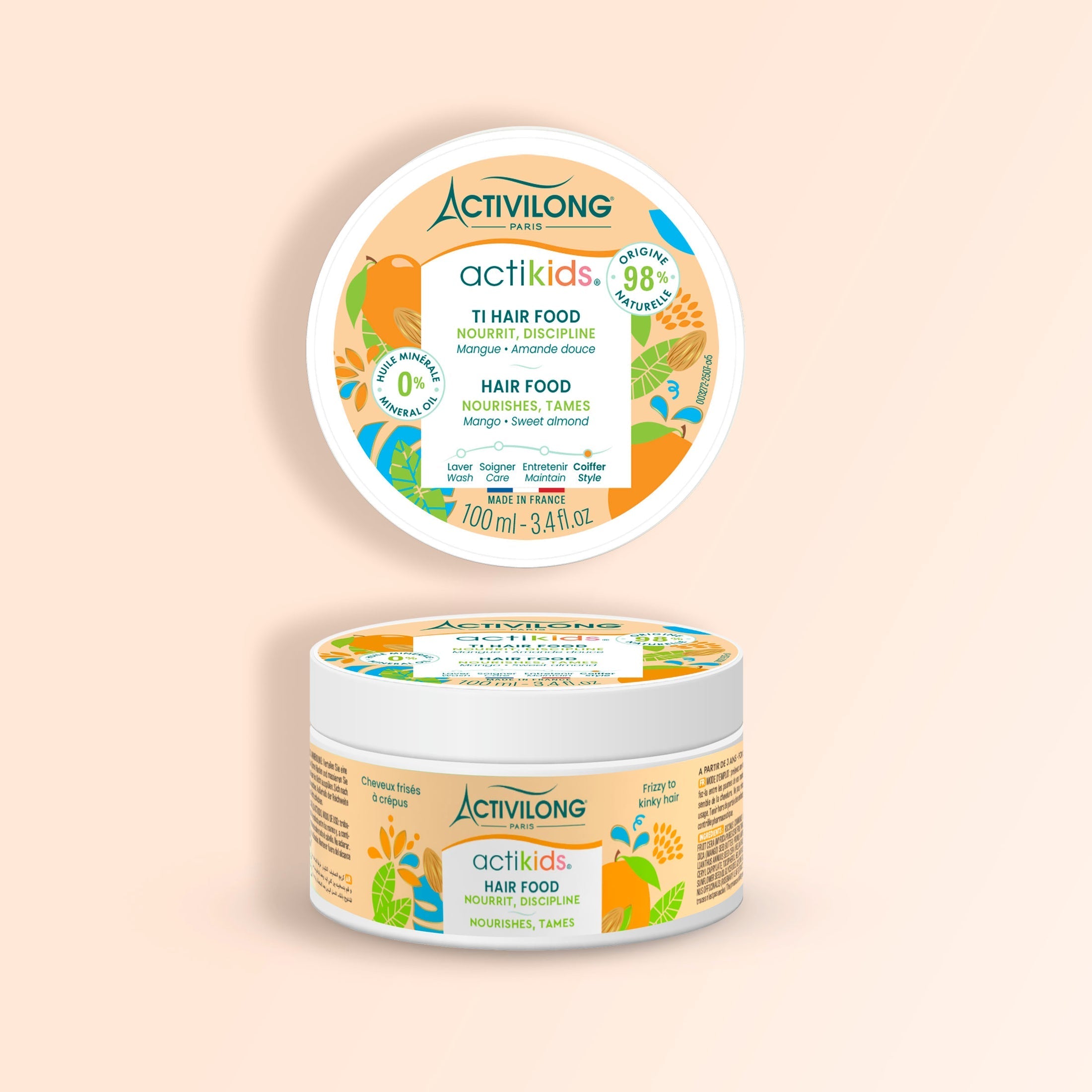 ACTIVILONG ACTIKIDS Ti-Hair Food 100ml by Afro Beauty Store on a beige background