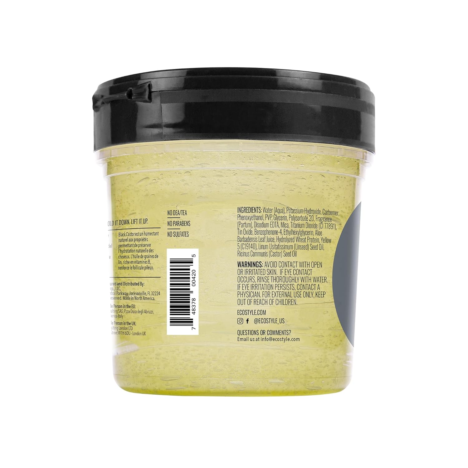 Eco Styler Black Castor Oil Gel 8oz