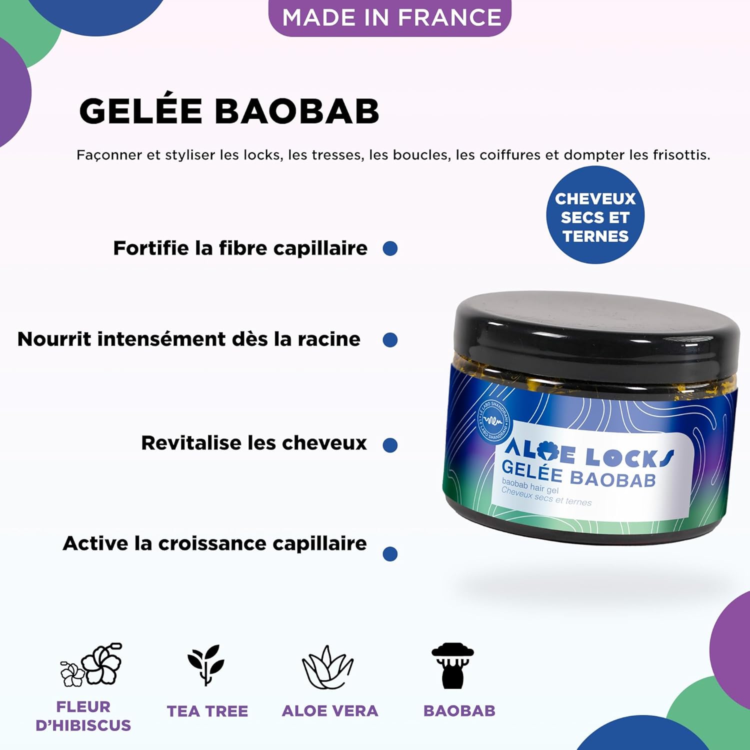 Easy Pouss Aloé Locks - Gelée capillaire BAOBAB 300ml