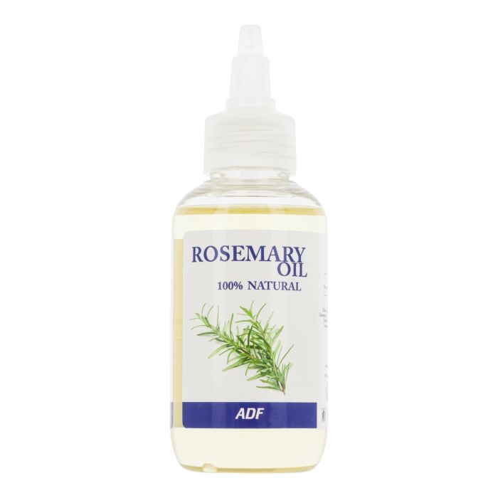 Bottle of ADF rosemary oil on a white background by Afro Beauty Store