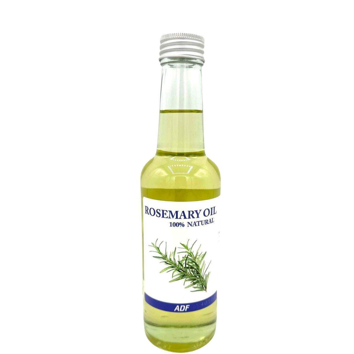 Bottle of ADF rosemary oil on a white background by Afro Beauty Store