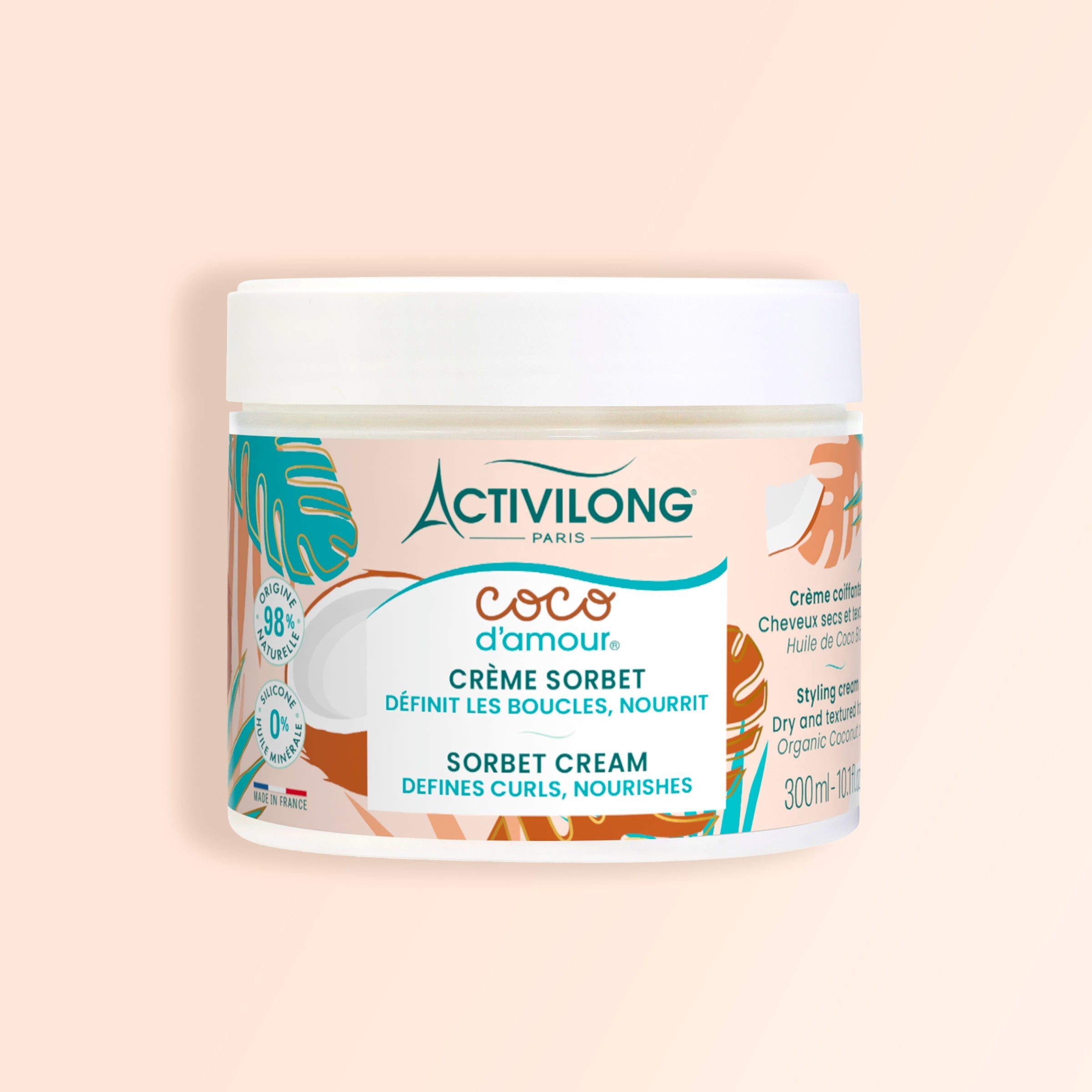An ACTIVILONG COCO D’AMOUR Crème Sorbet 300ml Jar by Afro Beauty Store