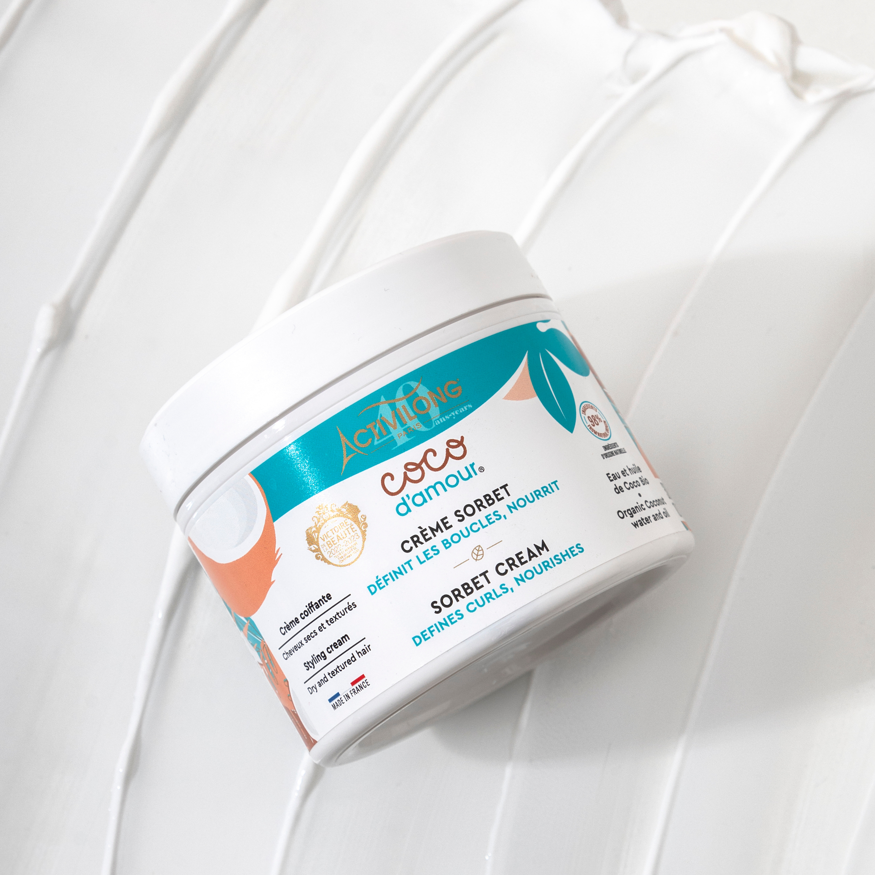 ACTIVILONG COCO D’AMOUR Crème Sorbet 300ml Jar by Afro Beauty Store on a white background