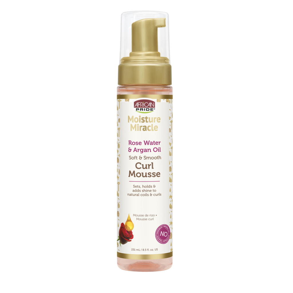African Pride Moisture Miracle Rose Water & Argan Oil Curl Mousse