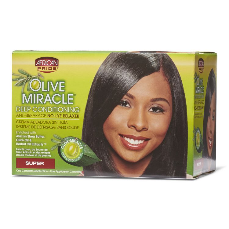 African Pride Olive Miracle Deep Conditioning Anti-Breakage No-Lye Super strength Relaxer