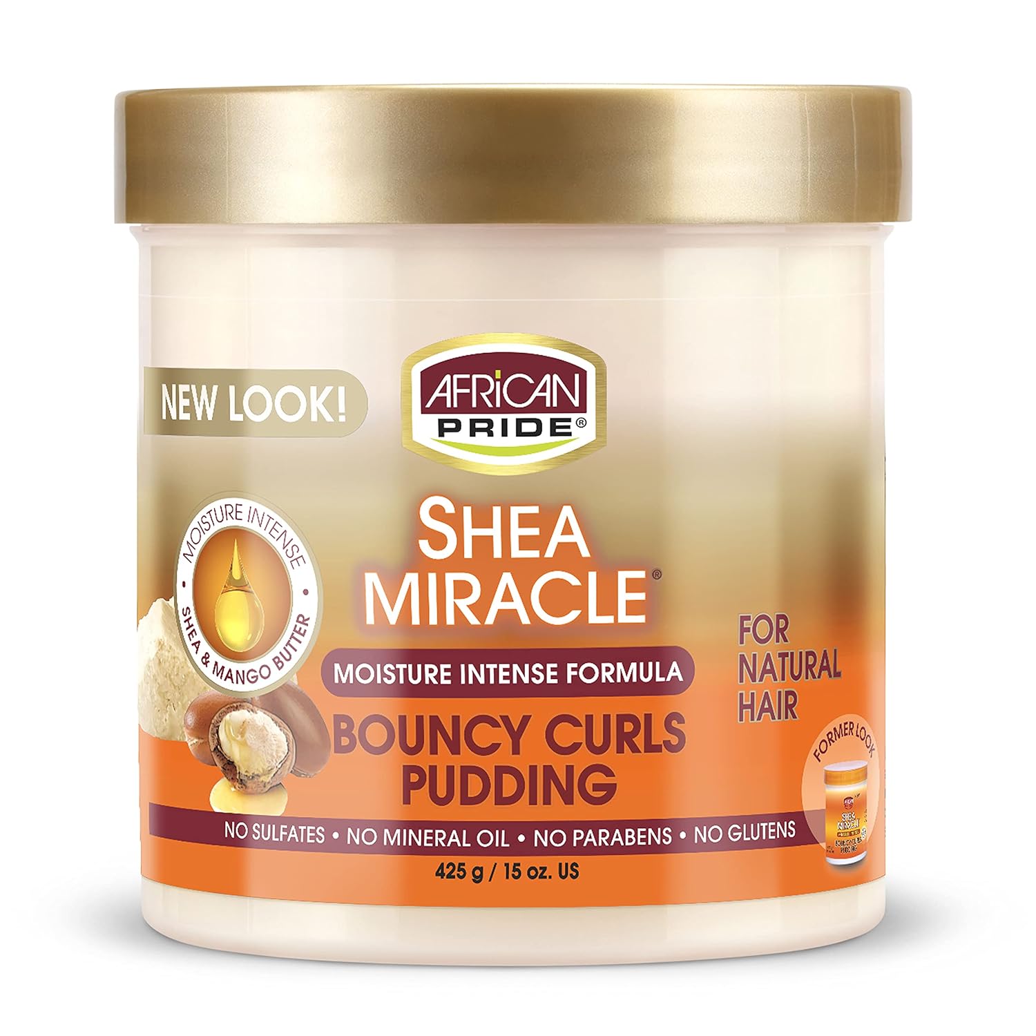 African Pride Shea Miracle Bouncy Curls Pudding 15oz jar by Afro Beauty Store