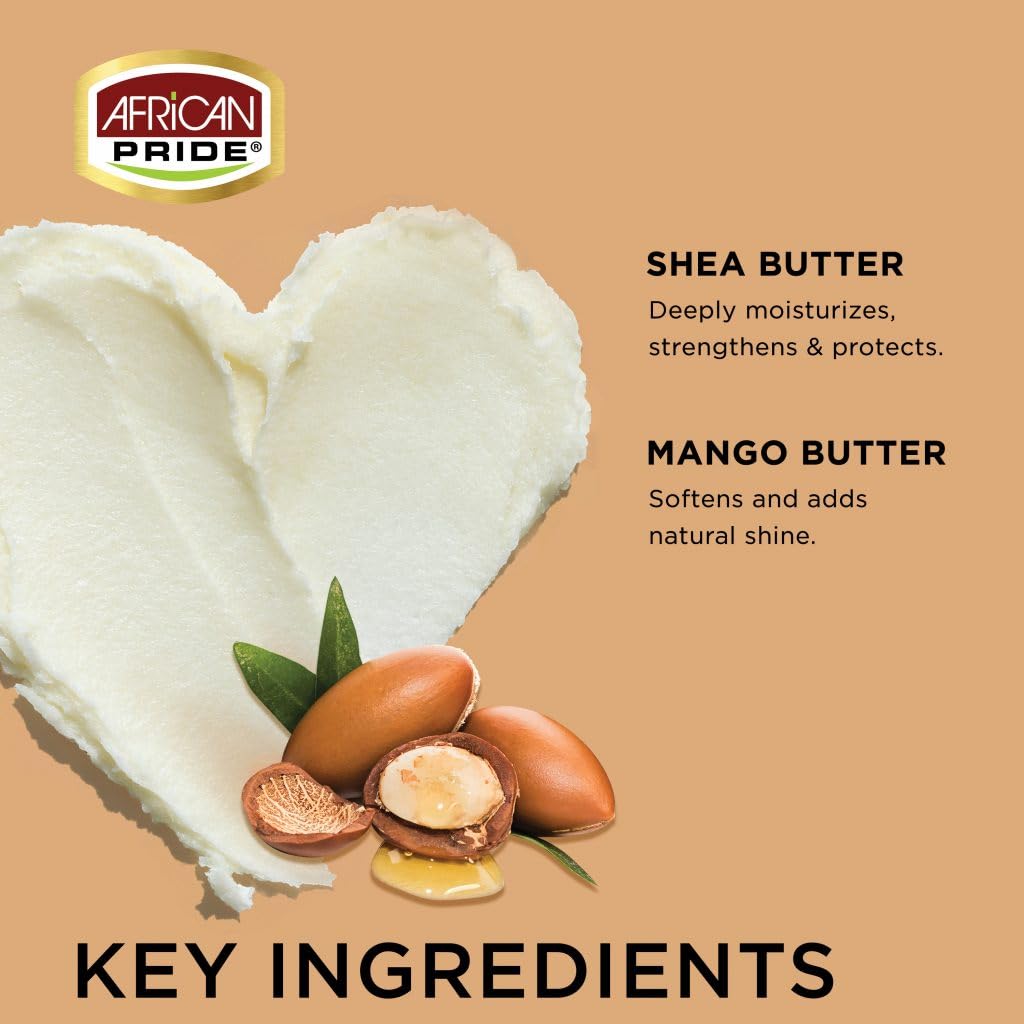 Key Ingredients of African Pride Shea Miracle Silky Curls Hair Moisturizer 12oz by Afro Beauty Store