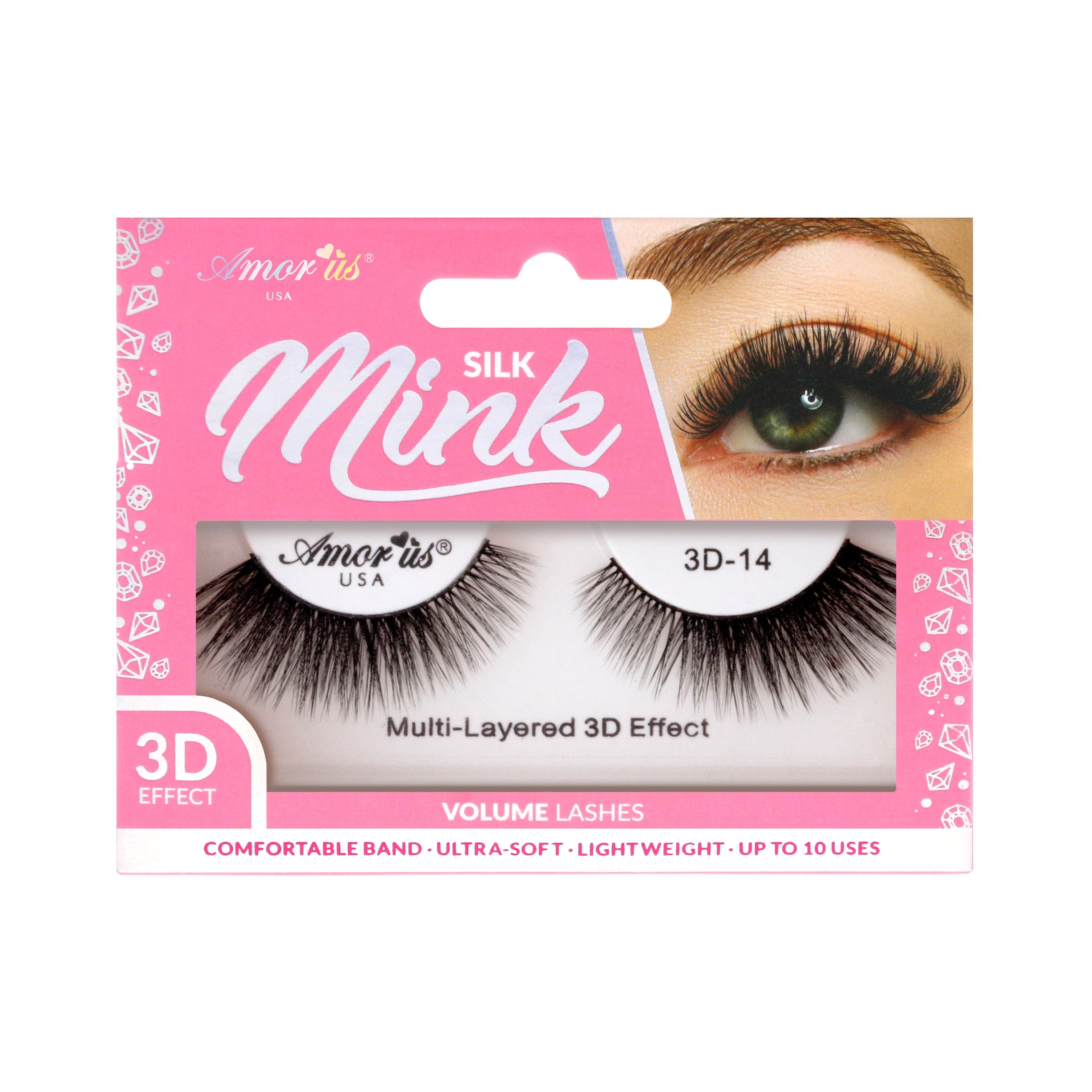 Amor Us 3D Silk Mink Lashes, model 3D-14