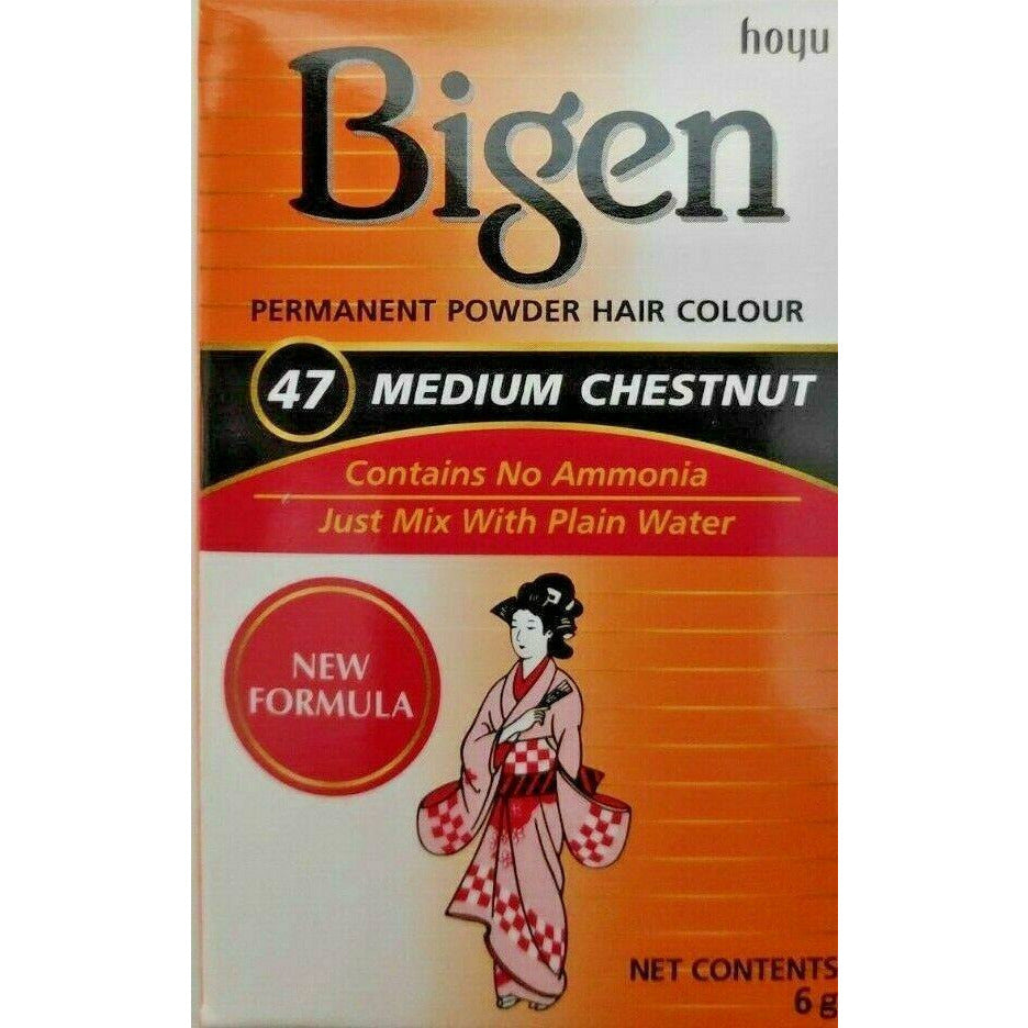 Bigen Permanent Powder Hair Color shade 47 Medium Chestnut