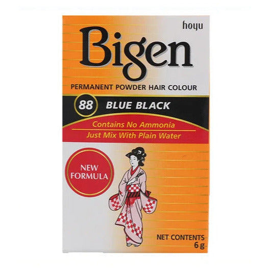 Bigen Permanent Powder Hair Colour shade 88 Blue Black