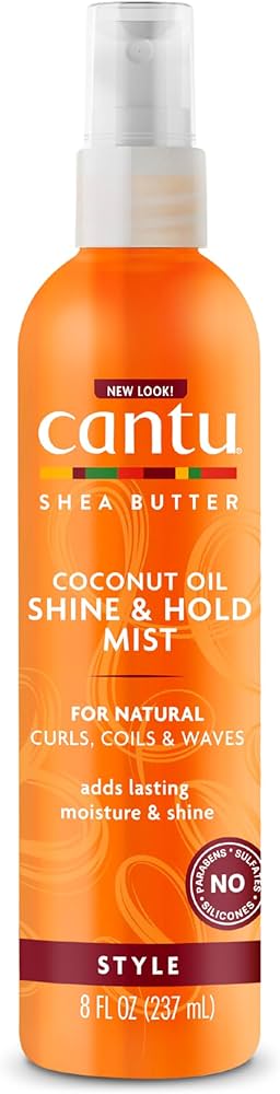 Cantu Shea Butter for Natural Hair Coconut Oil Shine & Hold Mist