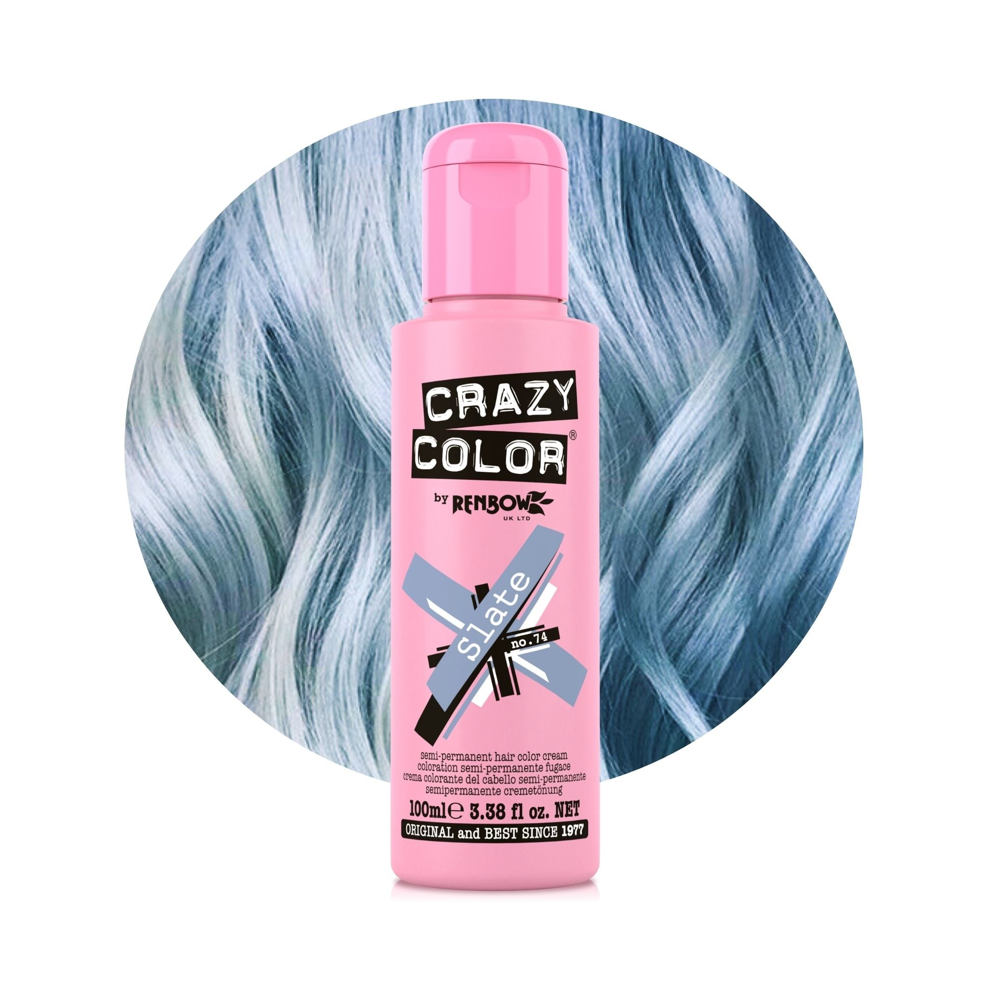 Crazy Color Ardoise (Slate) no. 74 100ml hair dye bottle by Afro Beauty Store