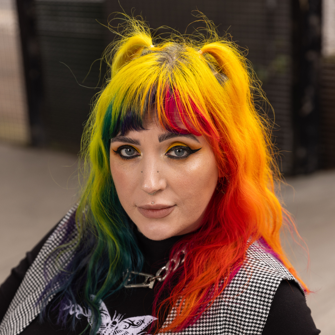 Crazy Color's person with multi hair color by Afro Beauty Store