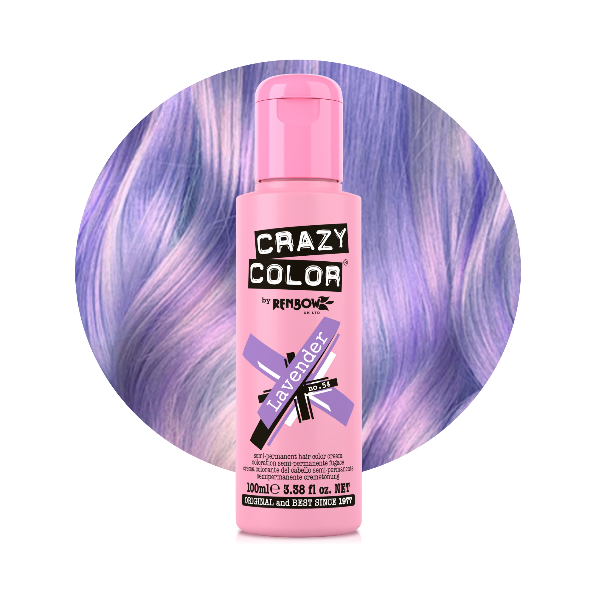 Crazy Color Lavender no. 54 100ml hair dye bottle by Afro Beauty Store