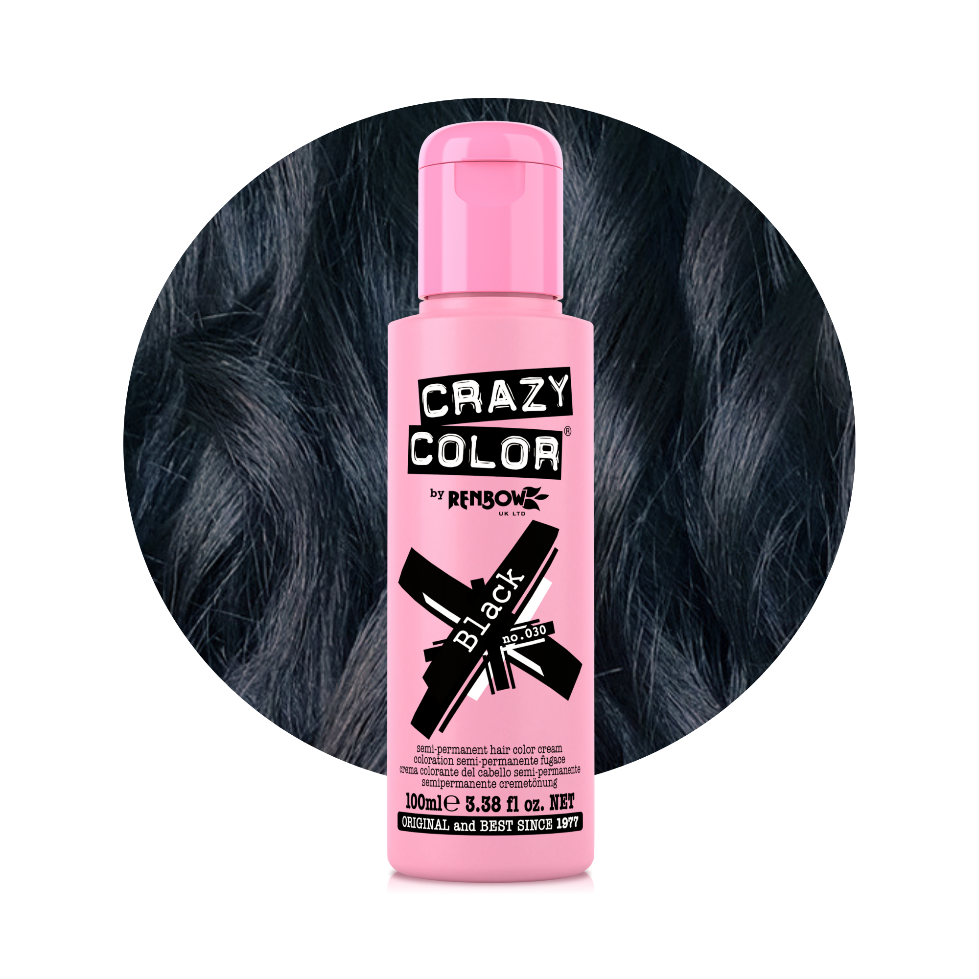 Crazy Color Noir (Black) no. 30 100ml hair dye bottle by Afro Beauty Store