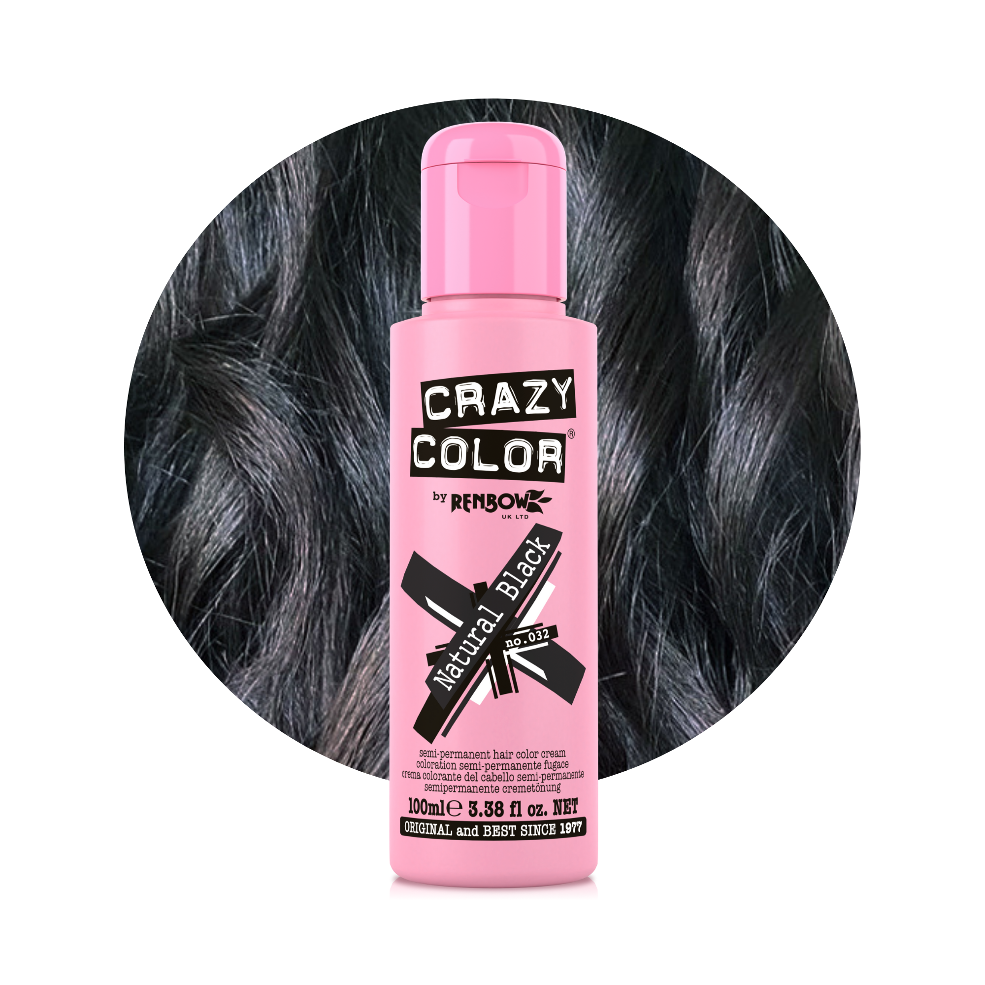 Crazy Color Noir Naturel (Natural Black) no. 32 100ml hair dye bottle by Afro Beauty Store