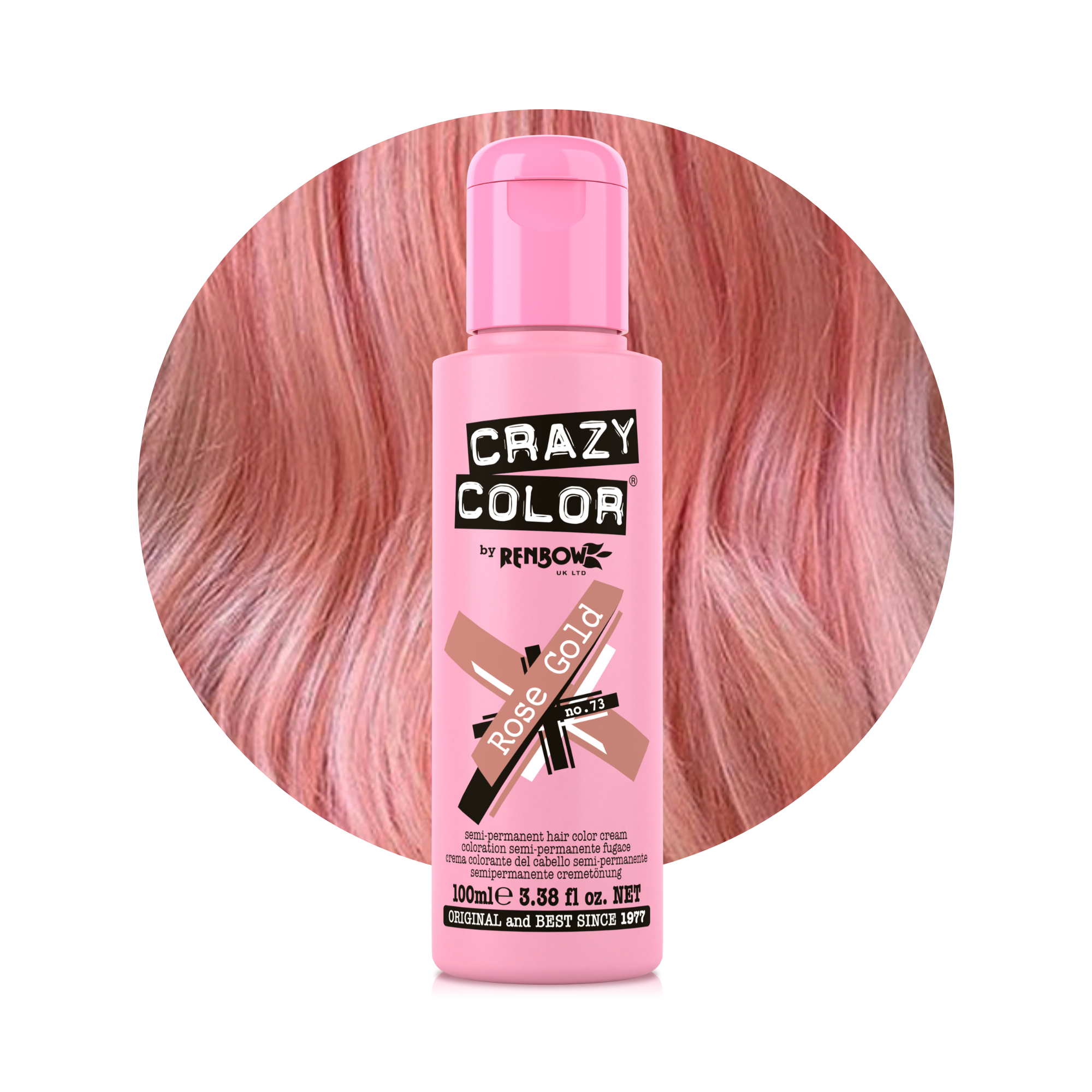 Crazy Color Or Rose (Rose Gold) no. 73 100ml hair dye bottle by Afro Beauty Store