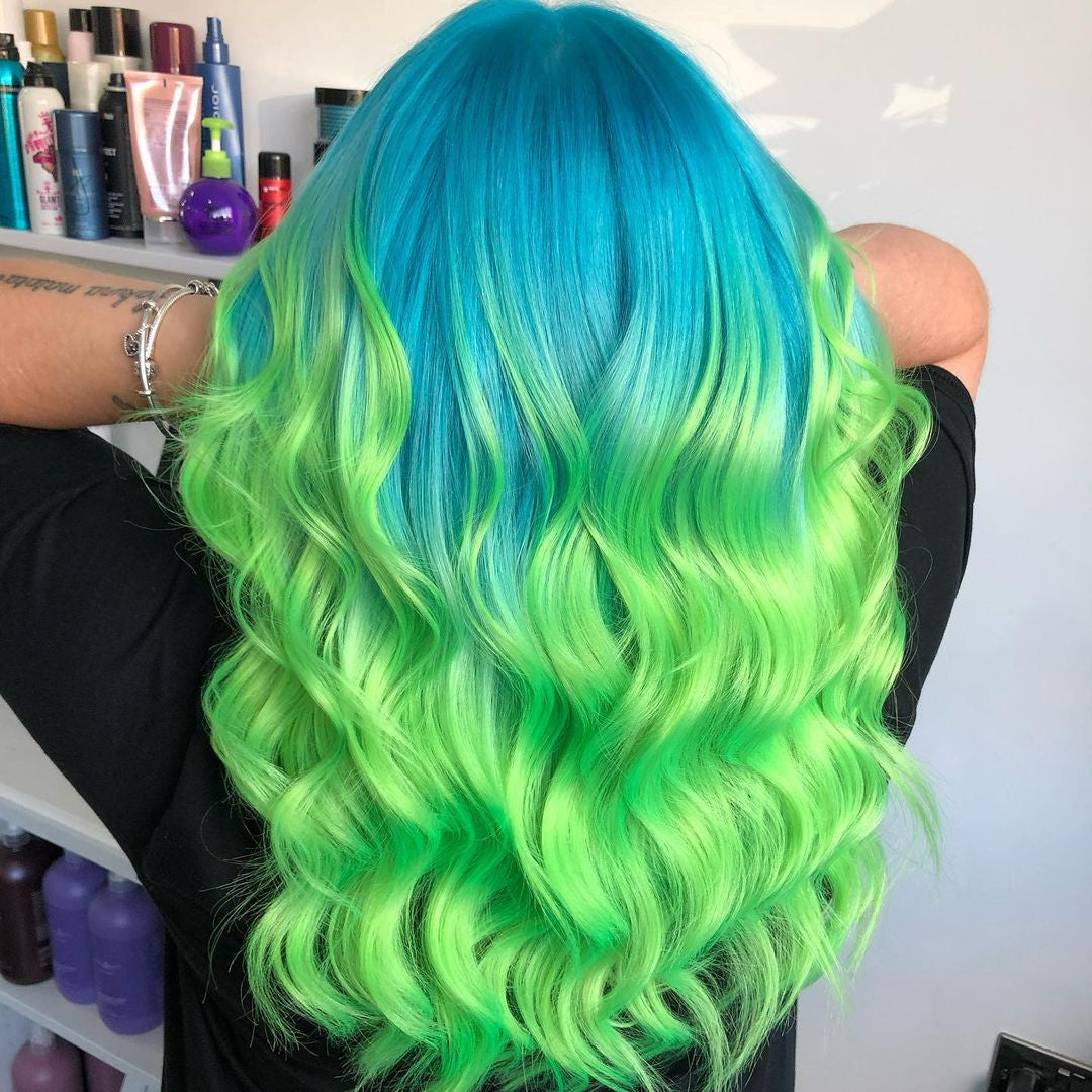 Crazy Color's Person with Blue and green hair by Afro Beauty Store