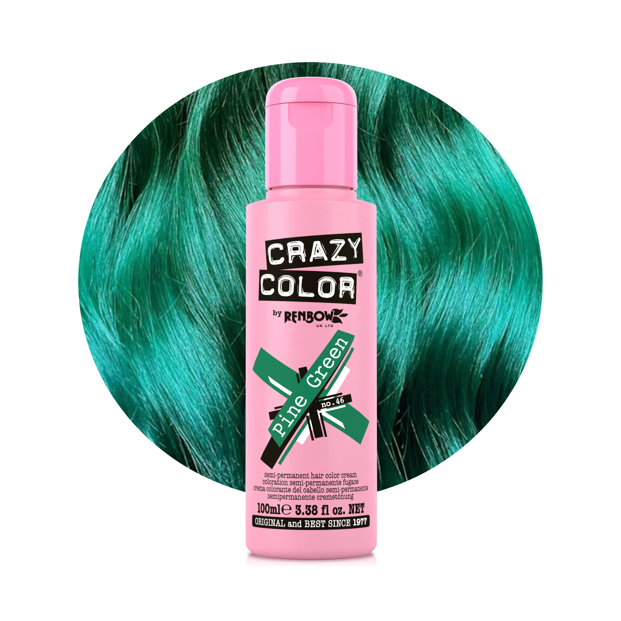 Crazy Color Vert Sapin (pine Green) no. 46 100ml hair dye bottle by Afro Beauty Store