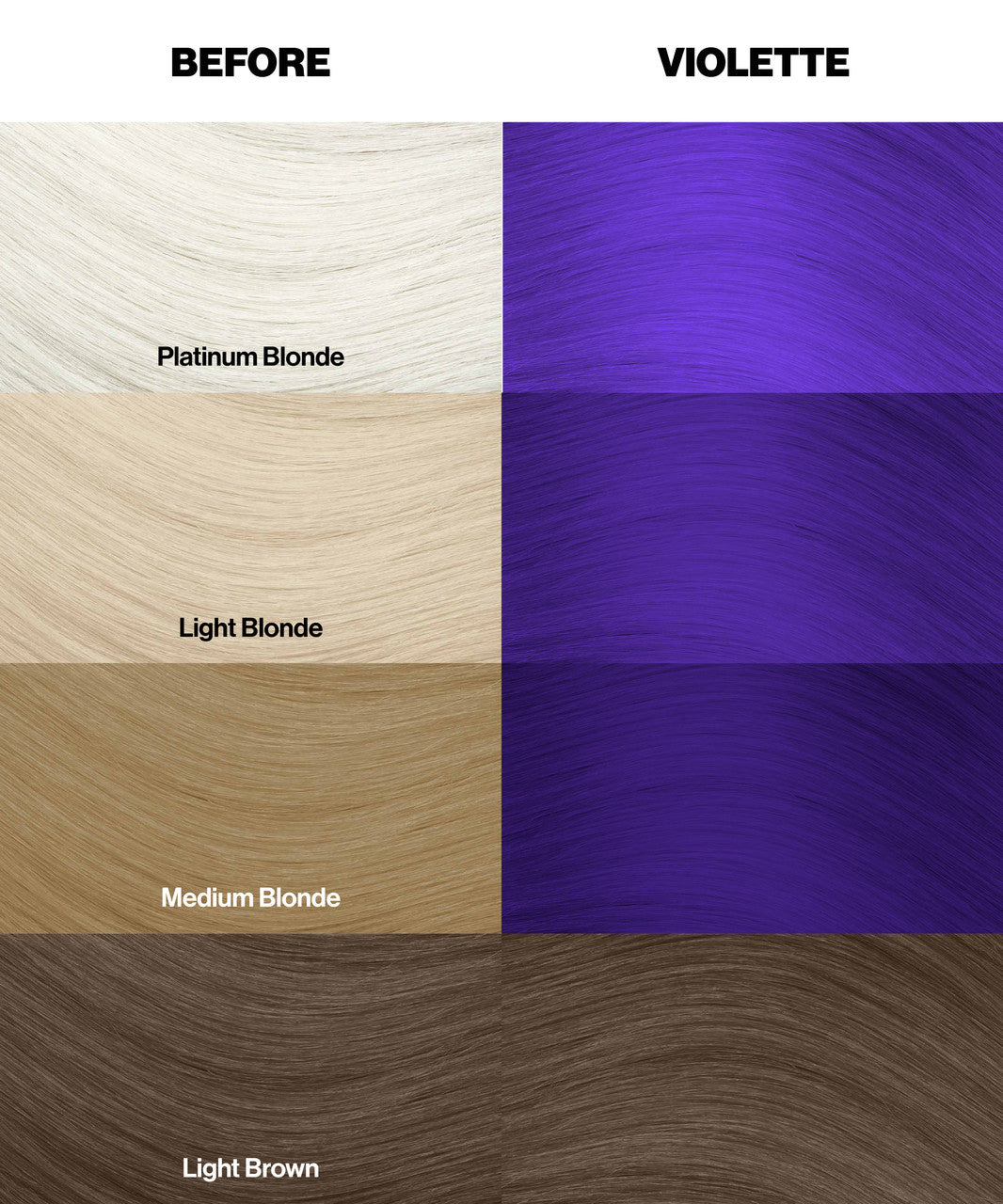 Crazy Color's Violette Color chart by Afro Beauty Store