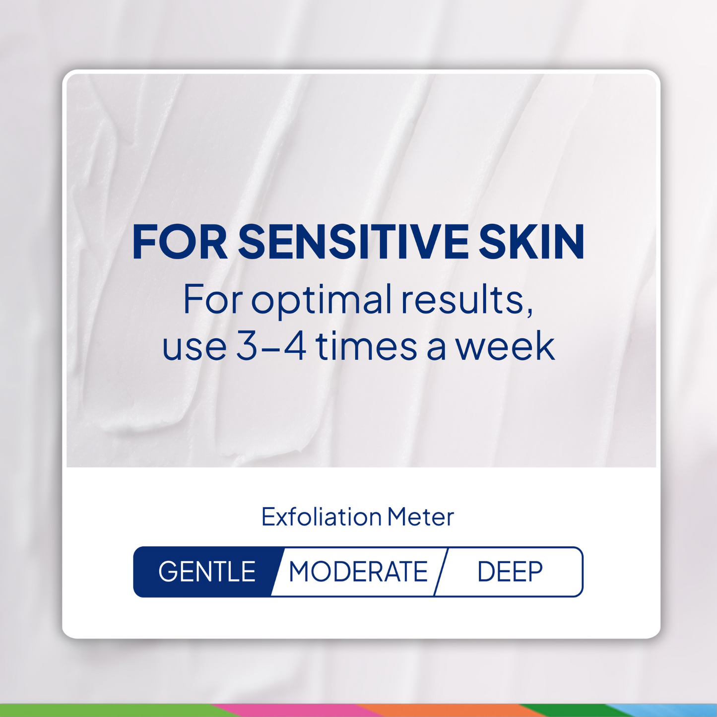 Exfoliation meter for sensitive skin with usage instructions for St. Ives Rose Water & Aloe Face Scrub Facial Micro-Exfoliant for Sensitive Skin 6oz - Afro Beauty Store