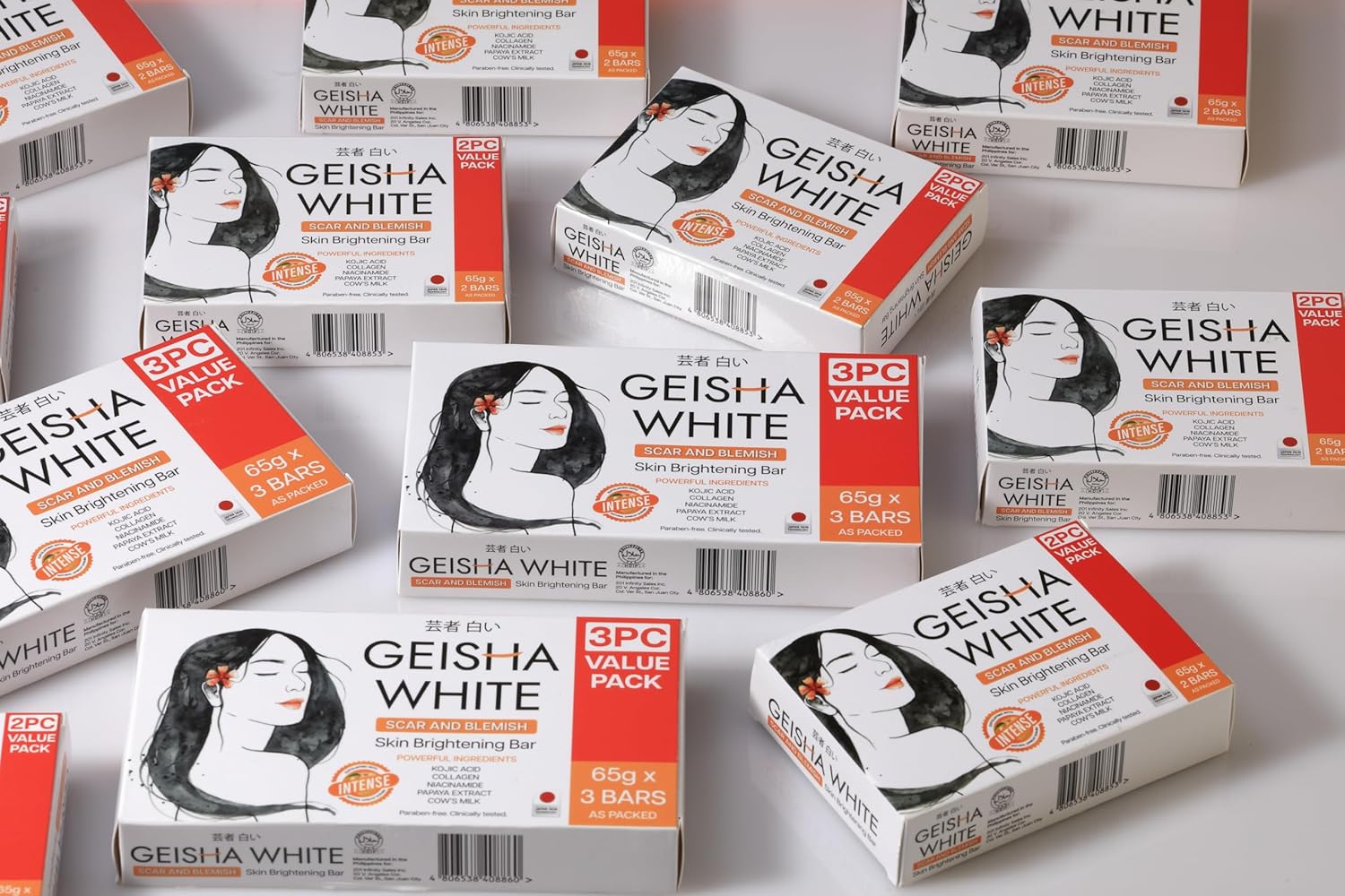 GEISHA White Skin Brightening Soap 3 Bar Pack