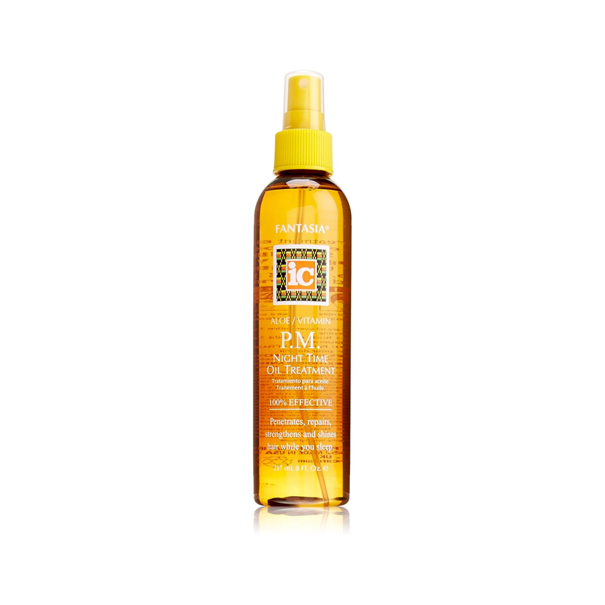 Bottle of IC Fantasia P.M. Night Time Oil Treatment 8oz by Afro Beauty Store