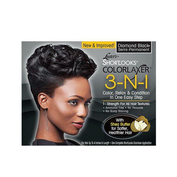 Luster's Shortlooks Color Relaxer 3-n-1 Diamond Black Semi Permanent - Afro Beauty Store