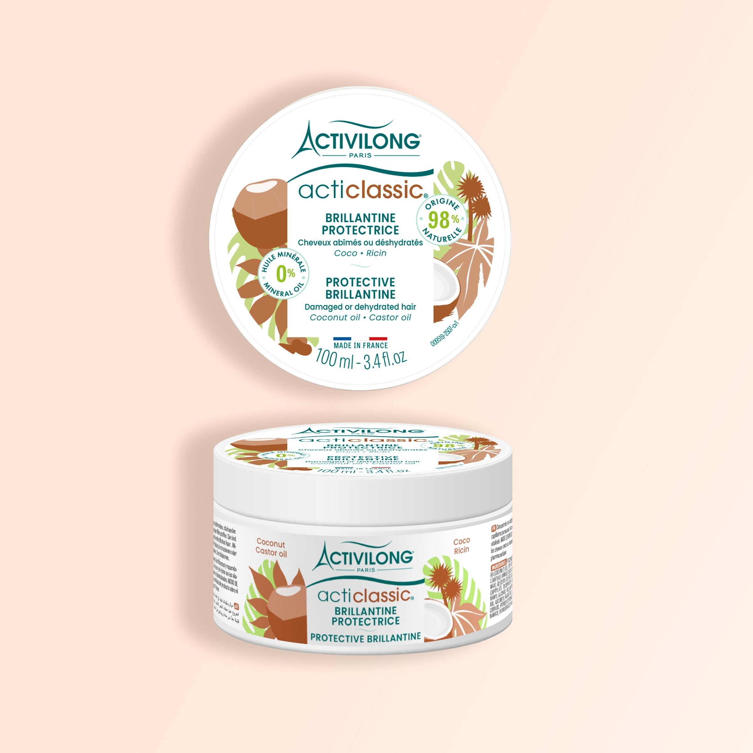 ACTIVILONG Brillantine Coco Ricin 100ml - Afro Beauty Store