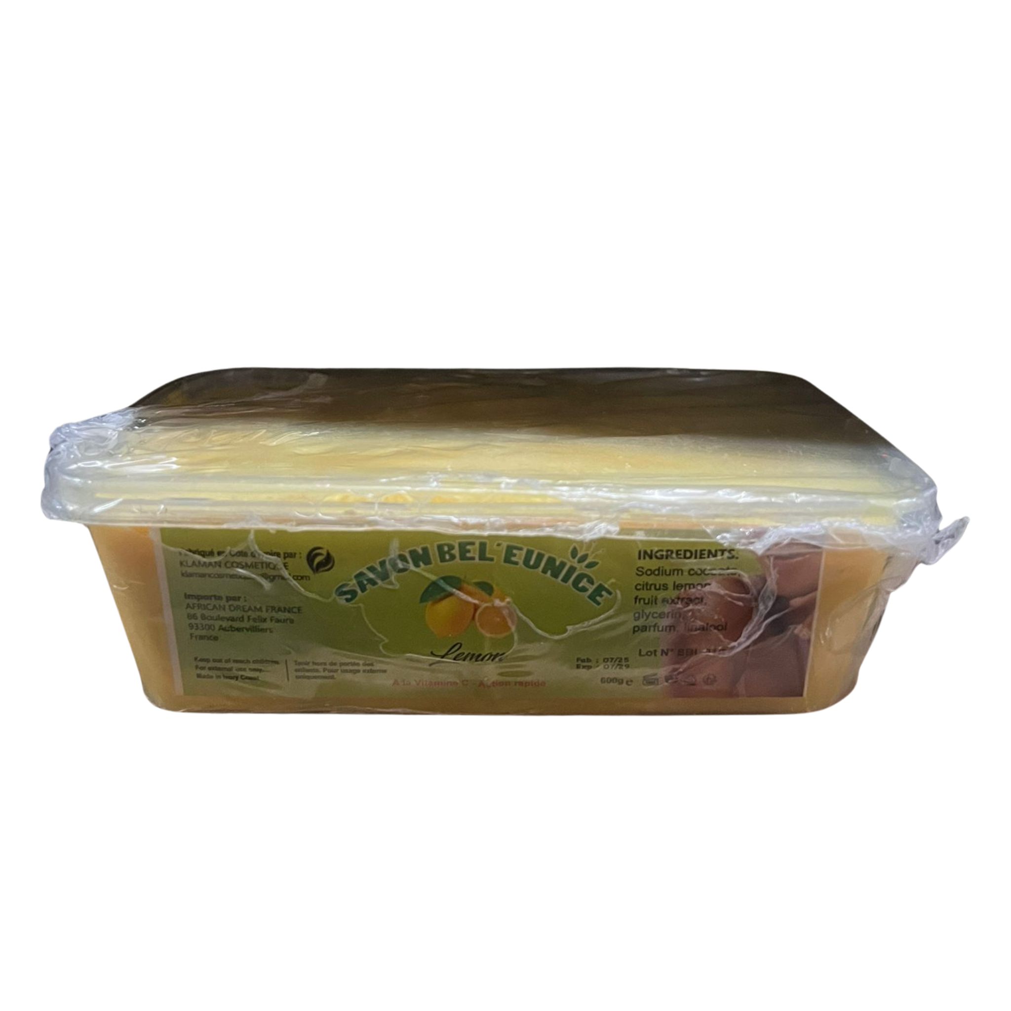 Savon Barquette Bel'Eunice Lemon 600g by Afro Beauty Store