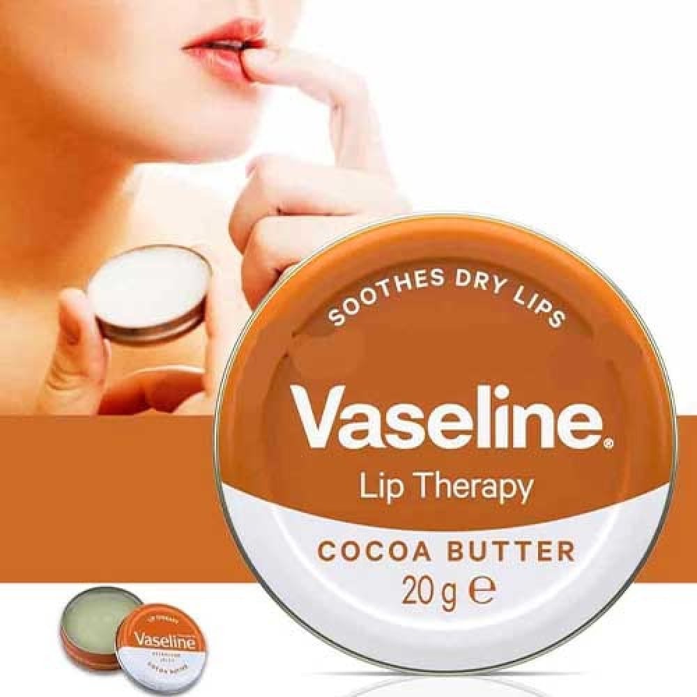 Vaseline Lip Therapy Cocoa Butter Lip Balm Tin