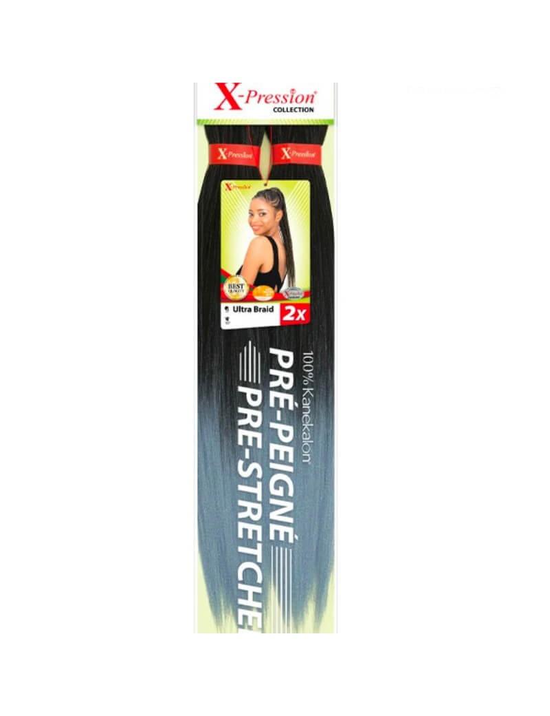 X-Pression Collection 2x Ultra Braid pre-stretched hair