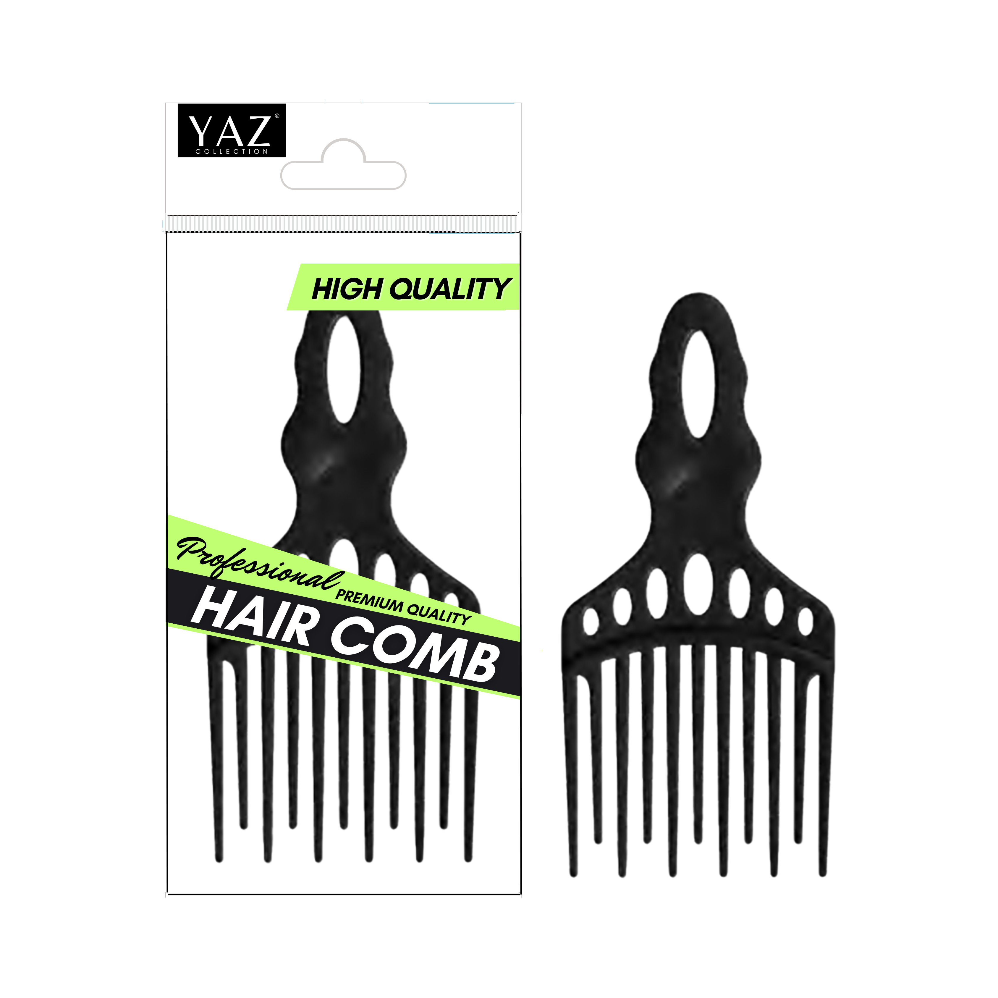 Yaz Collections Professional Premium Quality Afro hair pick comb
