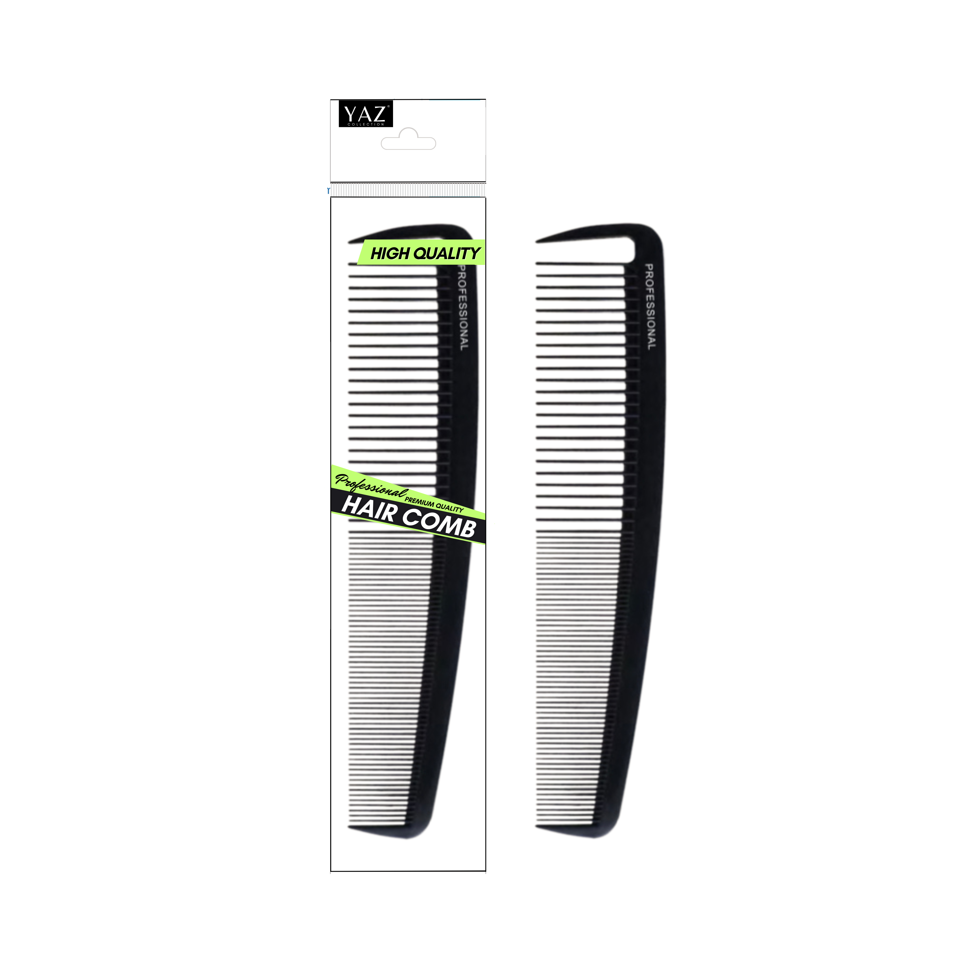 Yaz Collections professional black hair comb