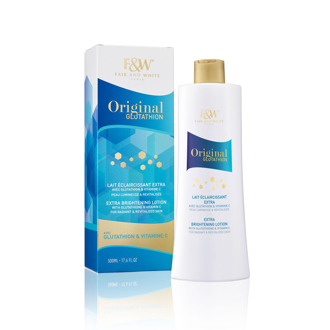 Fair & White Original Glutathion Lait Eclaircissant 500ml