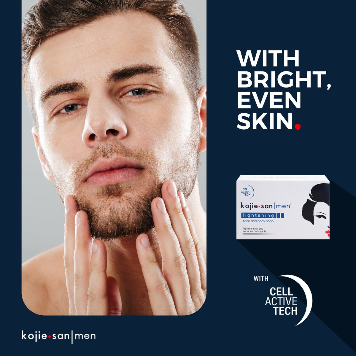 Kojie San Men Savon Éclaircissant pour le visage et le corps 135g