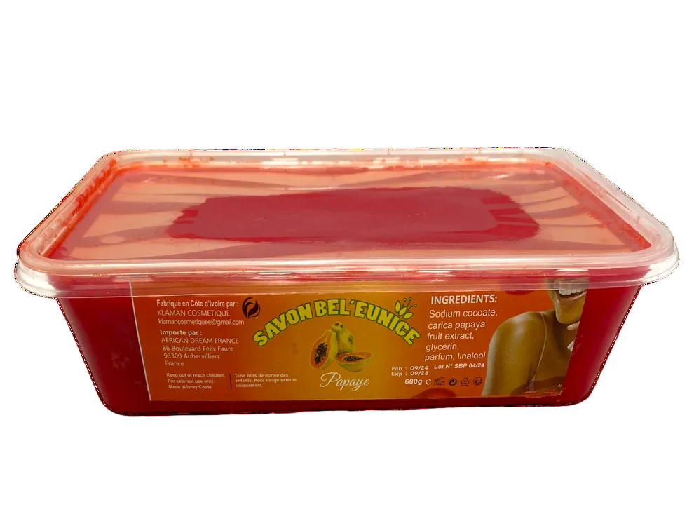 Savon Barquette Bel'Eunice Papaye 600g by Afro Beauty Store