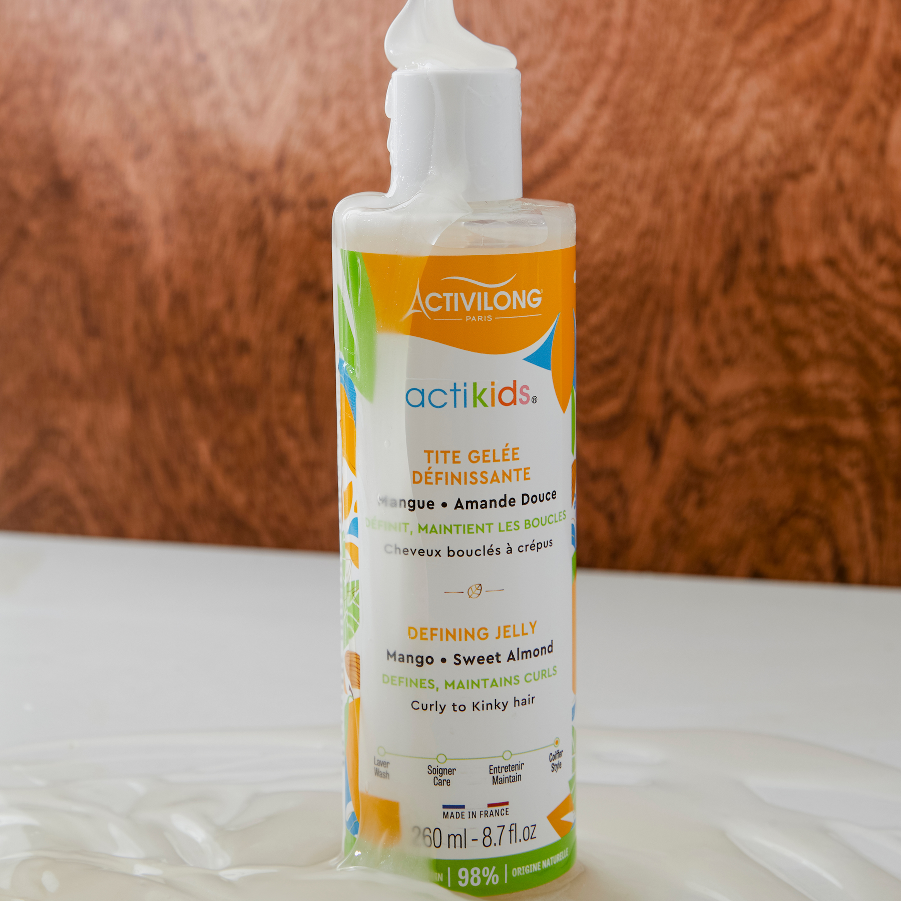 Activilong actikids defining jelly bottle by Afro Beauty Store on a neutral background