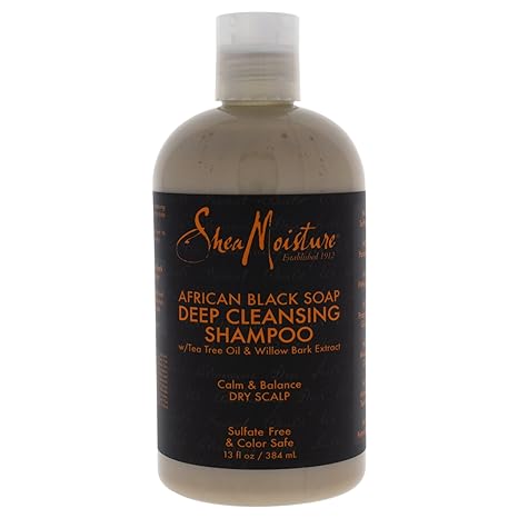 Shea Moisture African Black Charcoal Deep Cleansing Shampoo 13oz