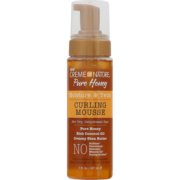 Cream Of Nature Pure Honey moisture & twist curling mousse 7 oz