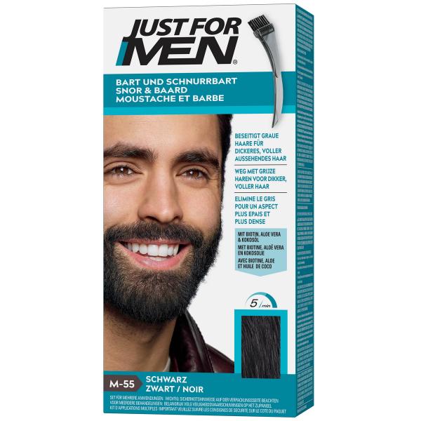 Just For Men Coloration Barbe et Moustache Noir M-55