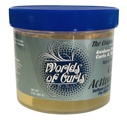 Worlds of Curls Gel Curl Activator For Extra Dry Hair 32oz (jaune)