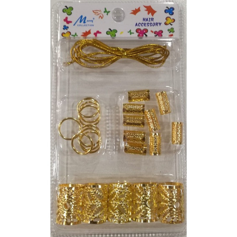 GOLD BEADS MIX STYLE WITH GOLD STRING MC52G - MURRY