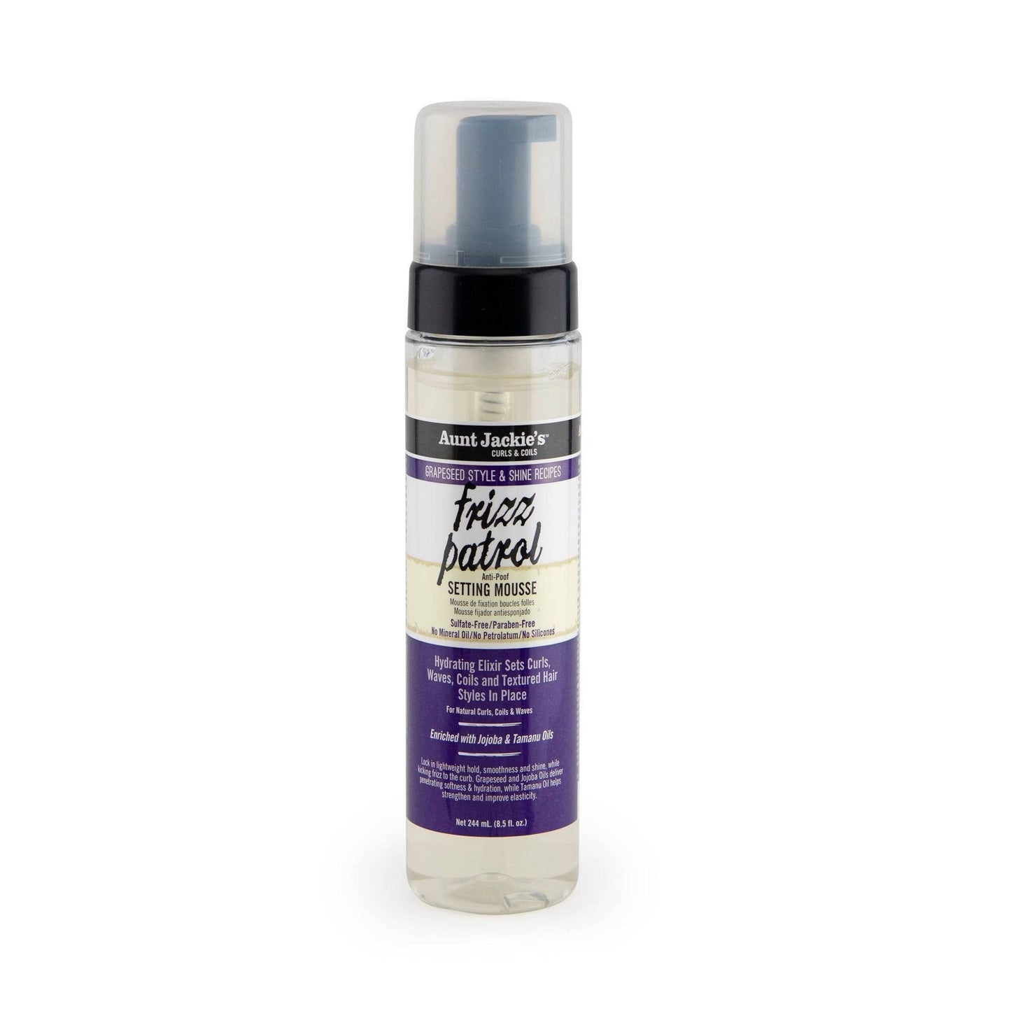 Aunt Jackie's Grapeseed Frizz Patrol Setting Mousse 8,5oz