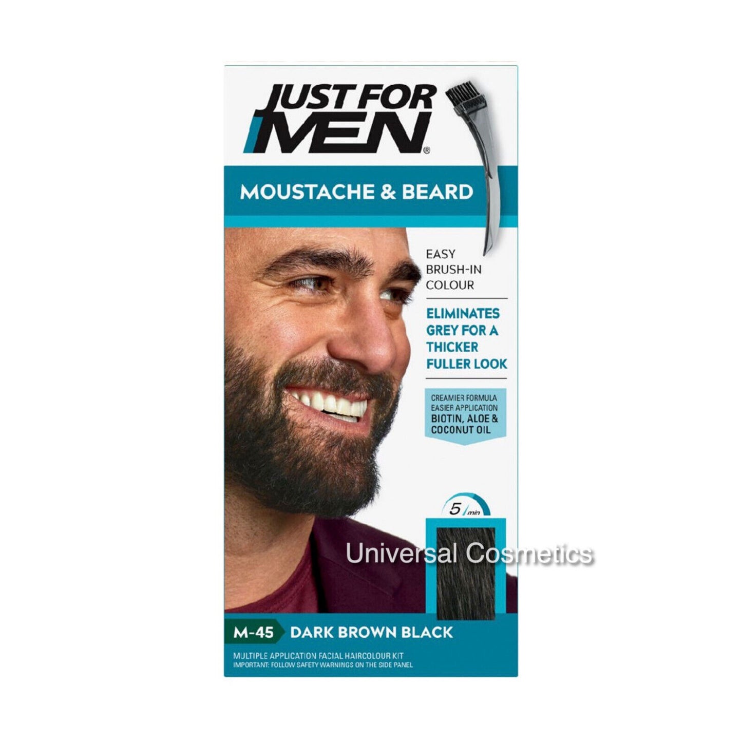 Just For Men Coloration Barbe et Moustache Marron M-45